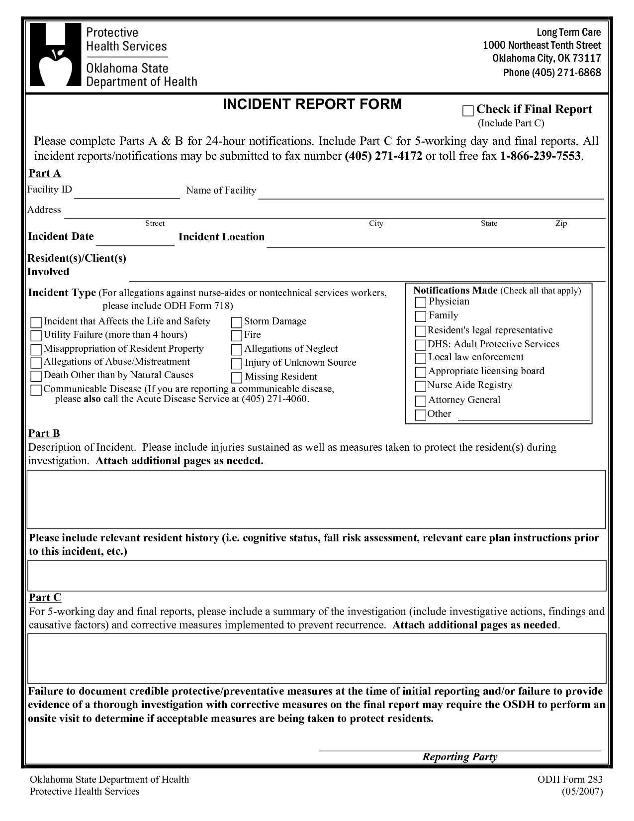 Security Incident Report Format Sample And Information Security Incident Report Form Template