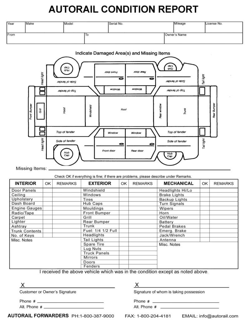 Daily Vehicle Inspection Report Template And Monthly Vehicle Inspection Report Template