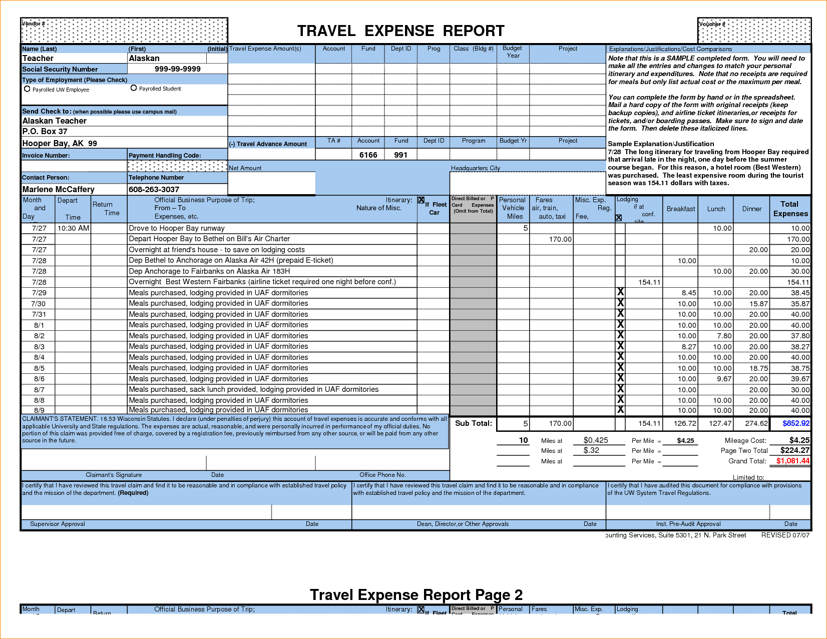Expense Report Template Excel 2013 And Expense Report Template For Non Profit
