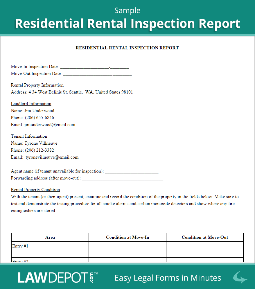 Free Sample Home Inspection Report Template And Printable Home Inspection Blank Forms