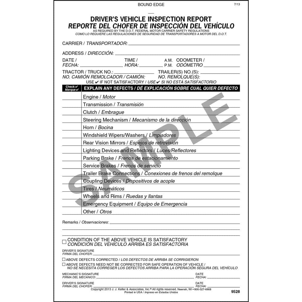 Vehicle Inspection Report Form Alberta And Daily Vehicle Inspection Report Template Ontario