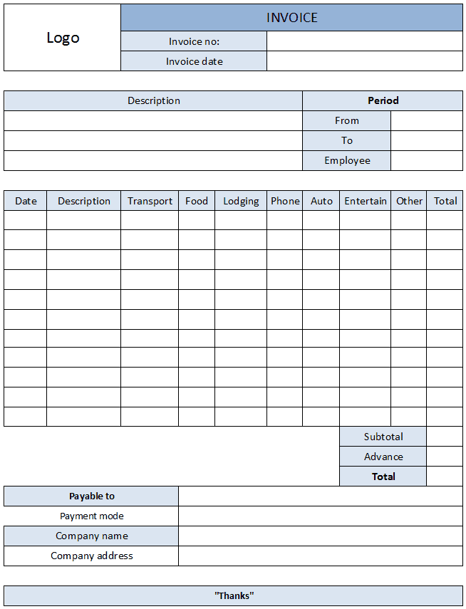 Free Expense Report Form Pdf And Business Expense Report Template