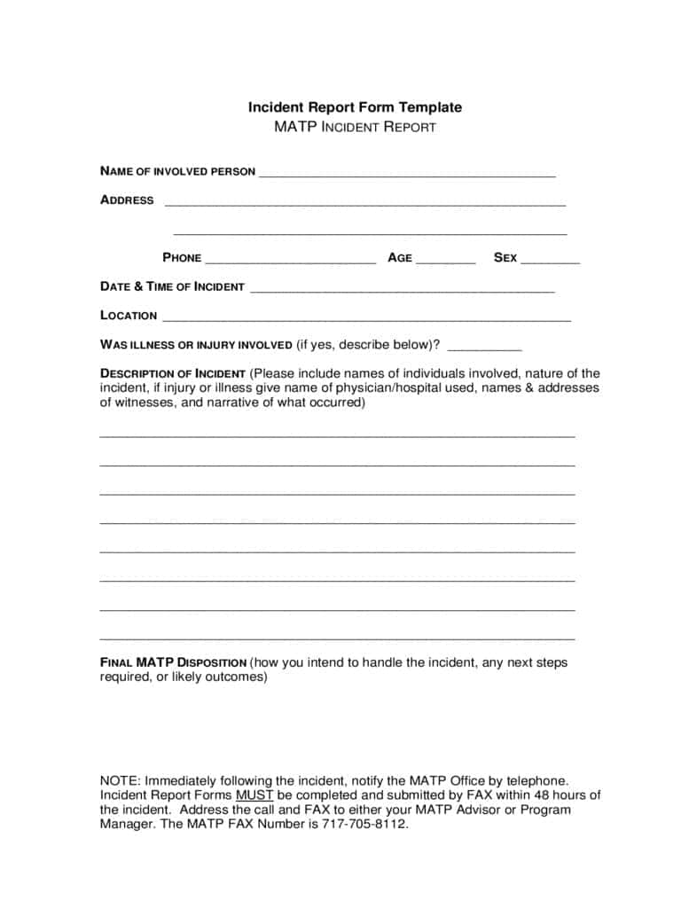 Security Guard Report Format And Incident Report Example For Security Guard