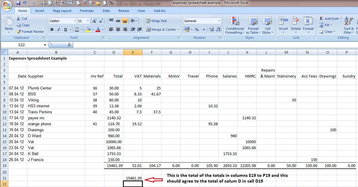 Small Business Spreadsheet For Income And Expenses And Business Expense Spreadsheet Example