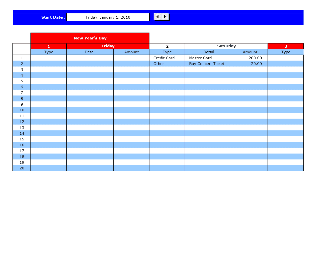 Bill Payment Schedule Template And Weekly Bill Payment Schedule Template