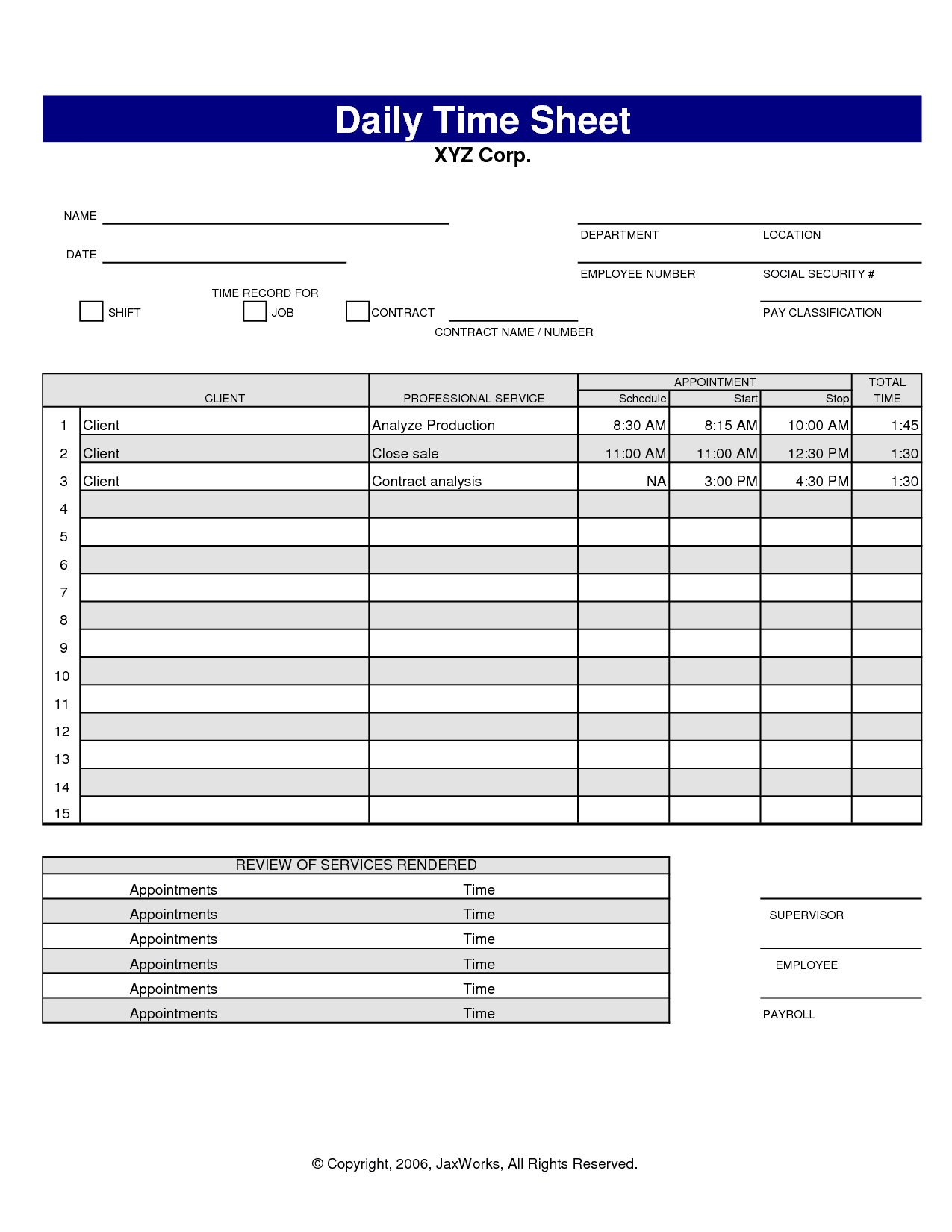 Construction Time Sheets Template And Construction Time Sheets Pdf
