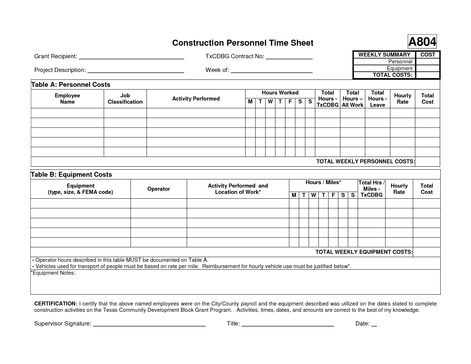 Construction Timesheet Template Free And Weekly Timesheet For Multiple Employees