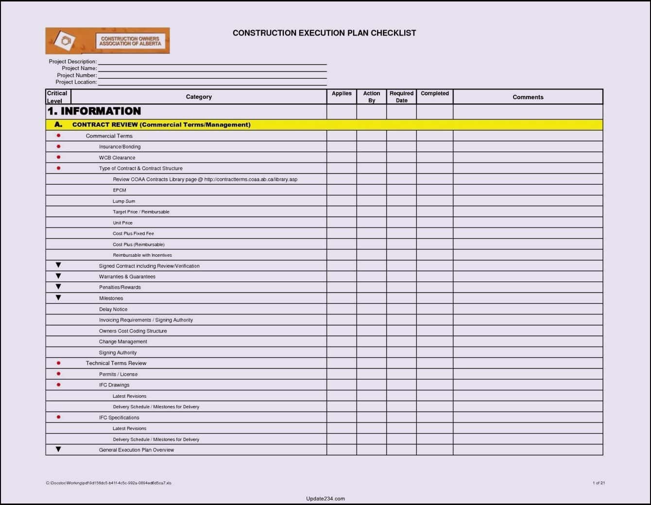 Excel Material Takeoff Template And Commercial Construction Schedule Template