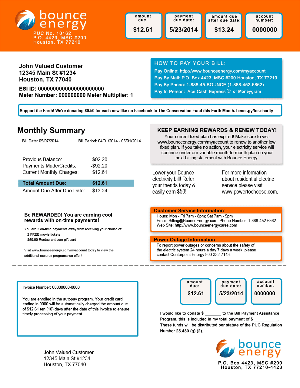 Fake Utility Bill Template Pack And Printable Utility Bill