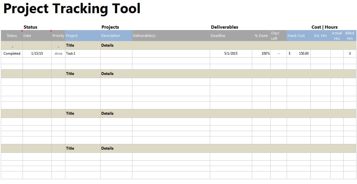 Free Excel Construction Project Management Tracking Templates And Simple Project Plan Template