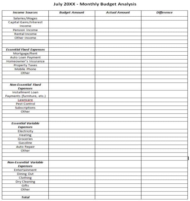 Free Excel Spreadsheet Templates For Expenses And Bill Sheet Template Free