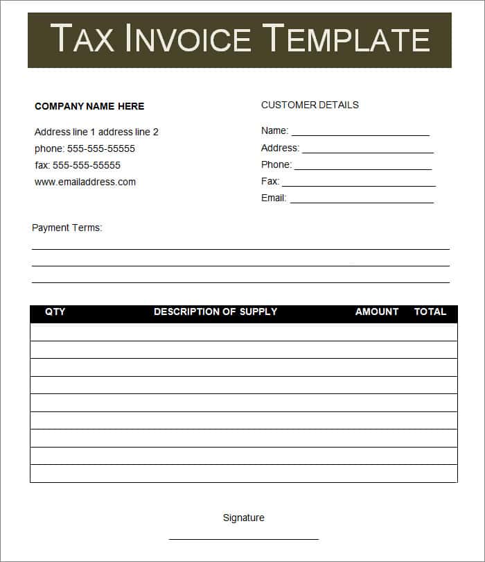 Free Invoice Template Excel And Online Invoicing For Small Business