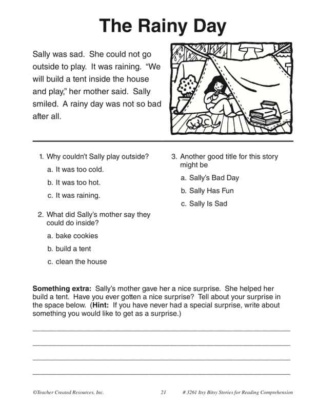 Free Reading Comprehension Worksheets For Grade 1 And Reading Comprehension For Grade 2