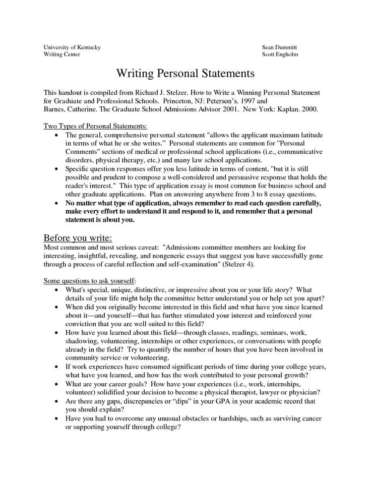 Free Sample Personal Statement For Law School And Sample Personal Statement For Graduate Law School