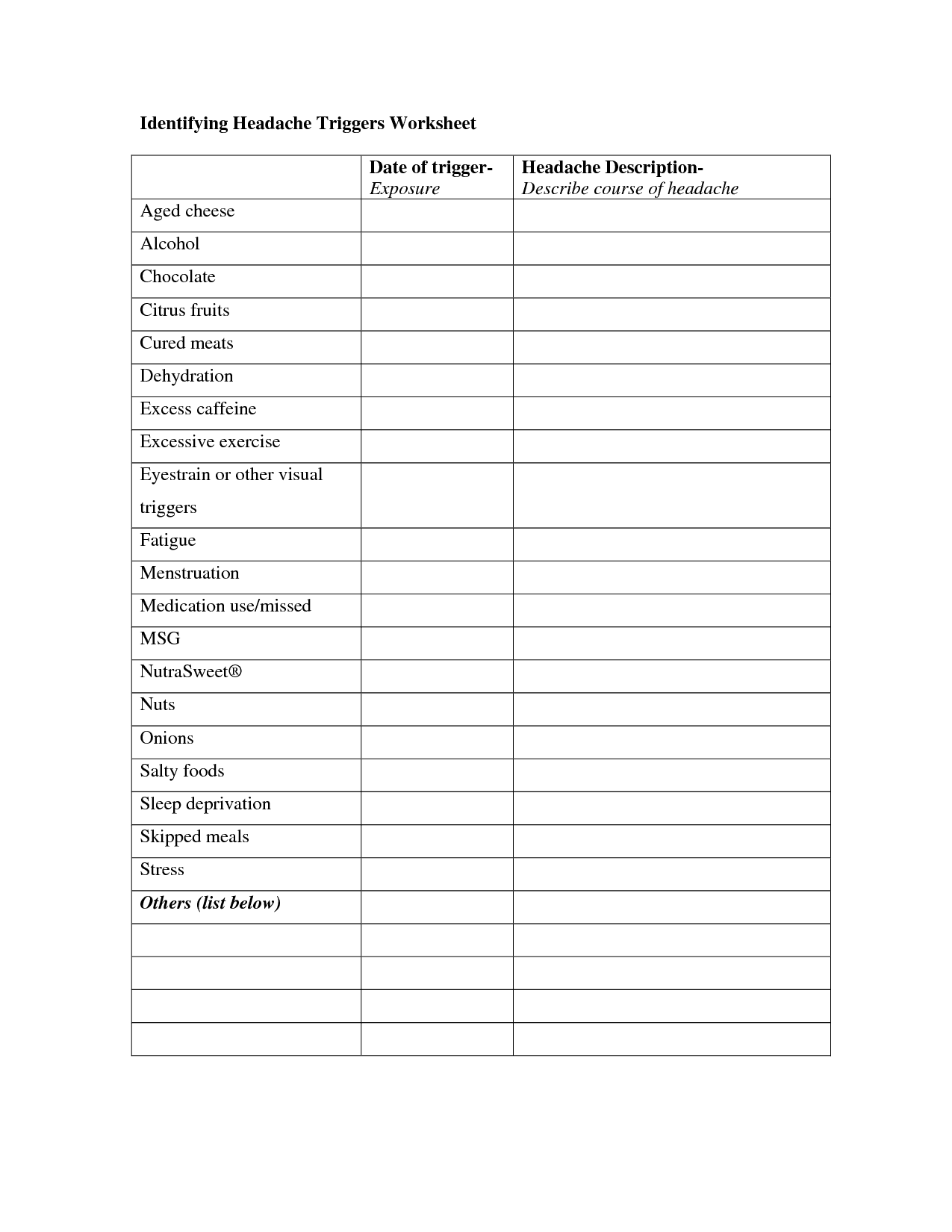 Free Substance Abuse Recovery Worksheets And Relapse Prevention Worksheets Mental Health