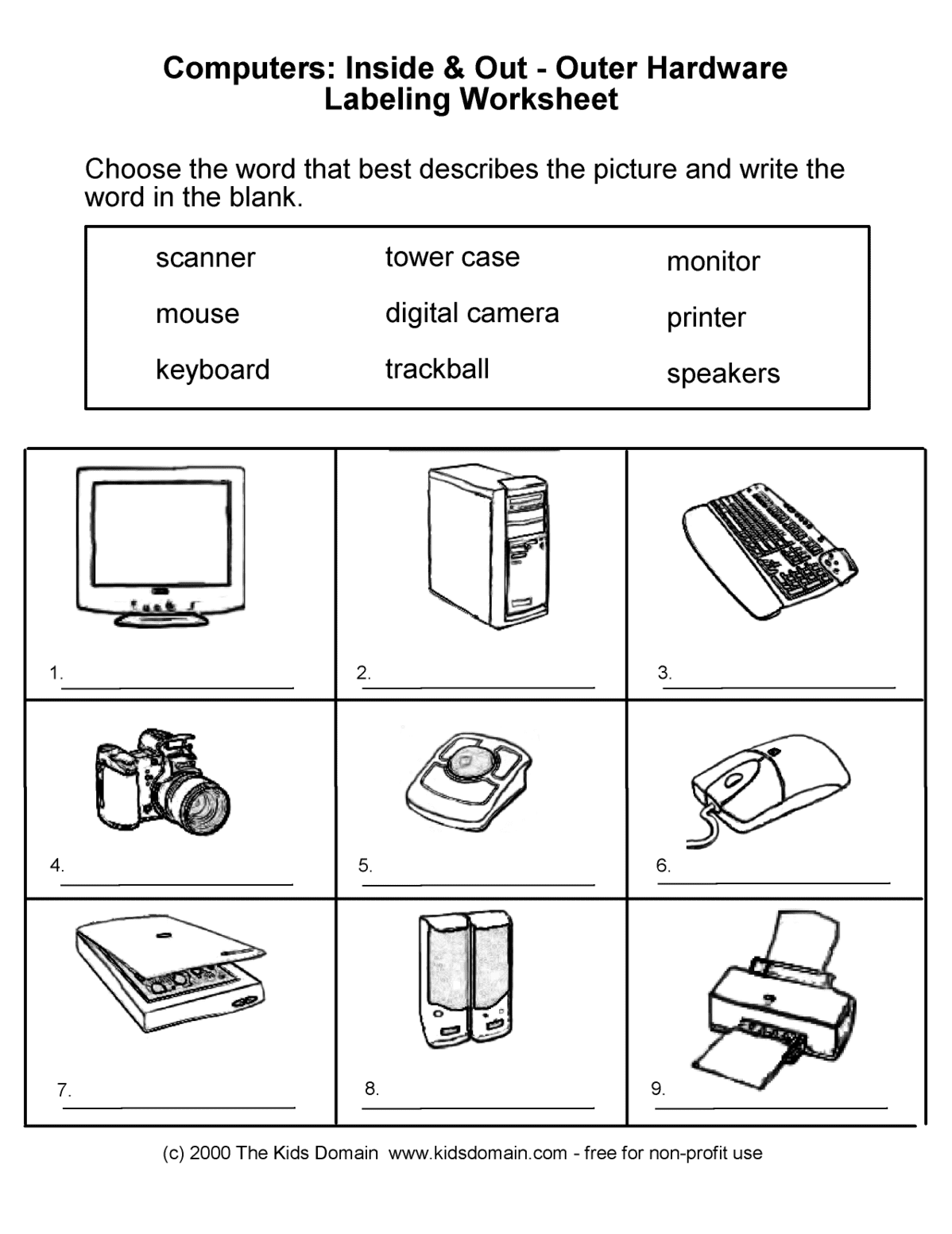 Free Technology Worksheets For Elementary Students And Computer Science Worksheets For Class 3