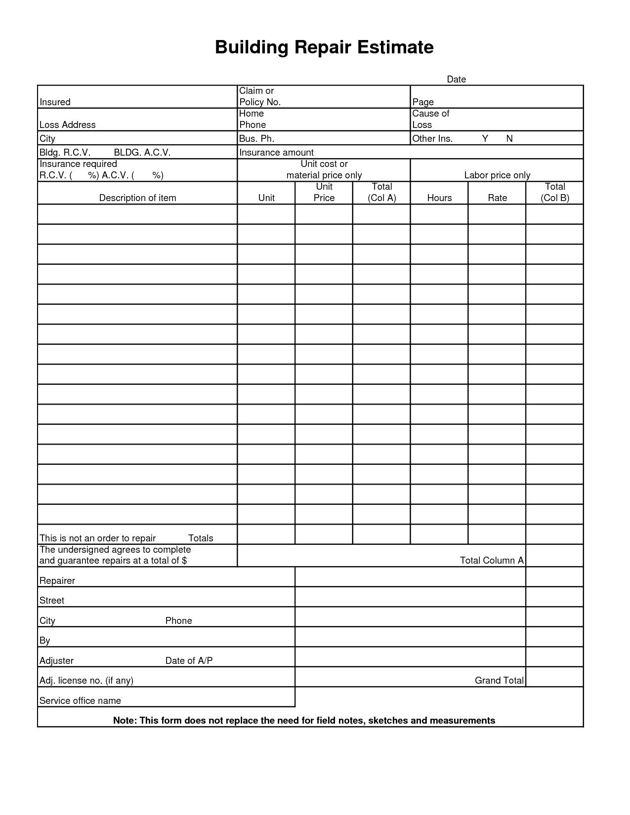 House Construction Cost Estimate Template And Building Estimate Excel Sheet