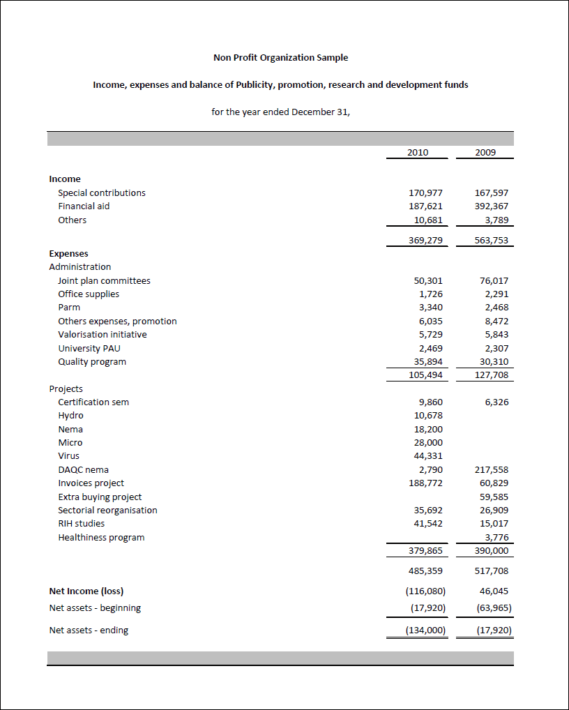 Monthly Financial Report Format In Excel And Budget For Non Profit Organization Example