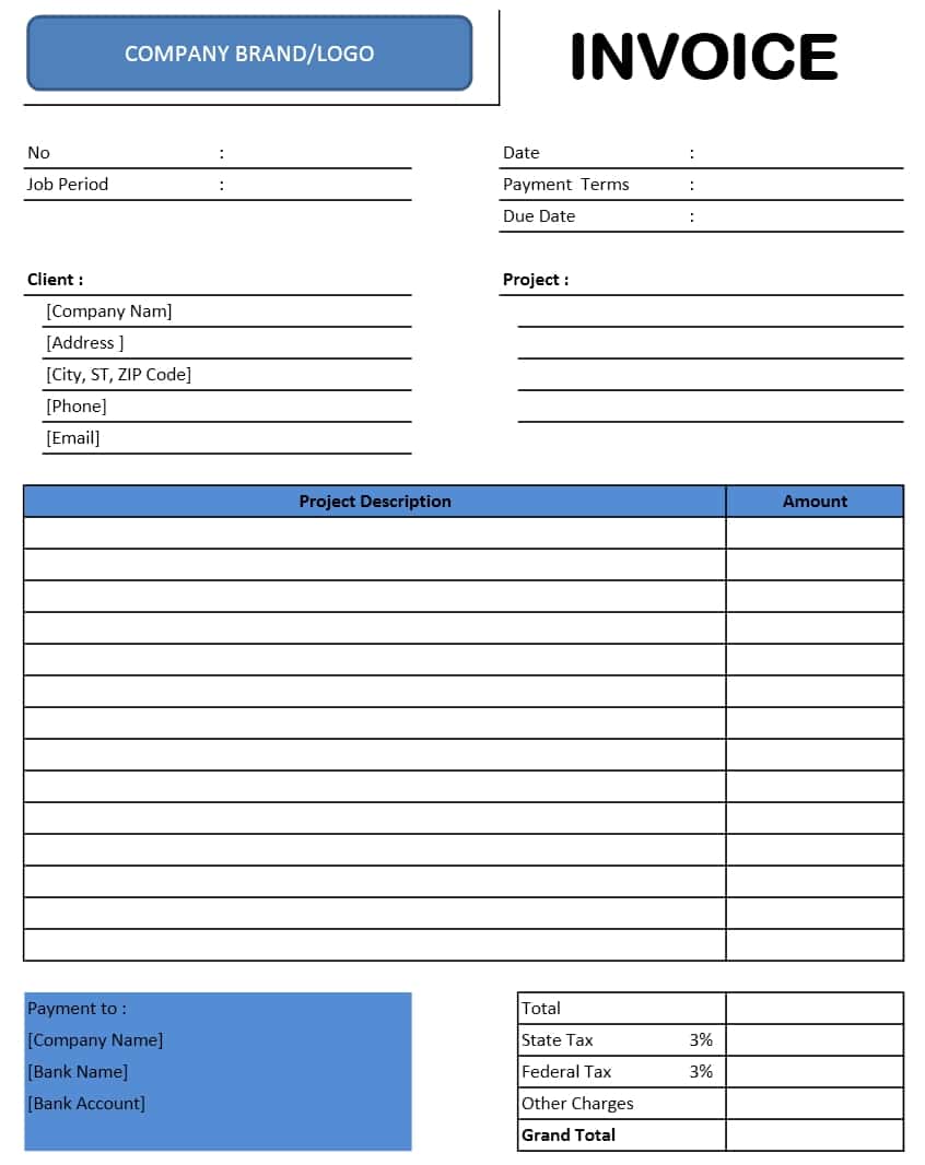 Ms Invoice Template Free Excel And Simple Invoice Template Free Excel