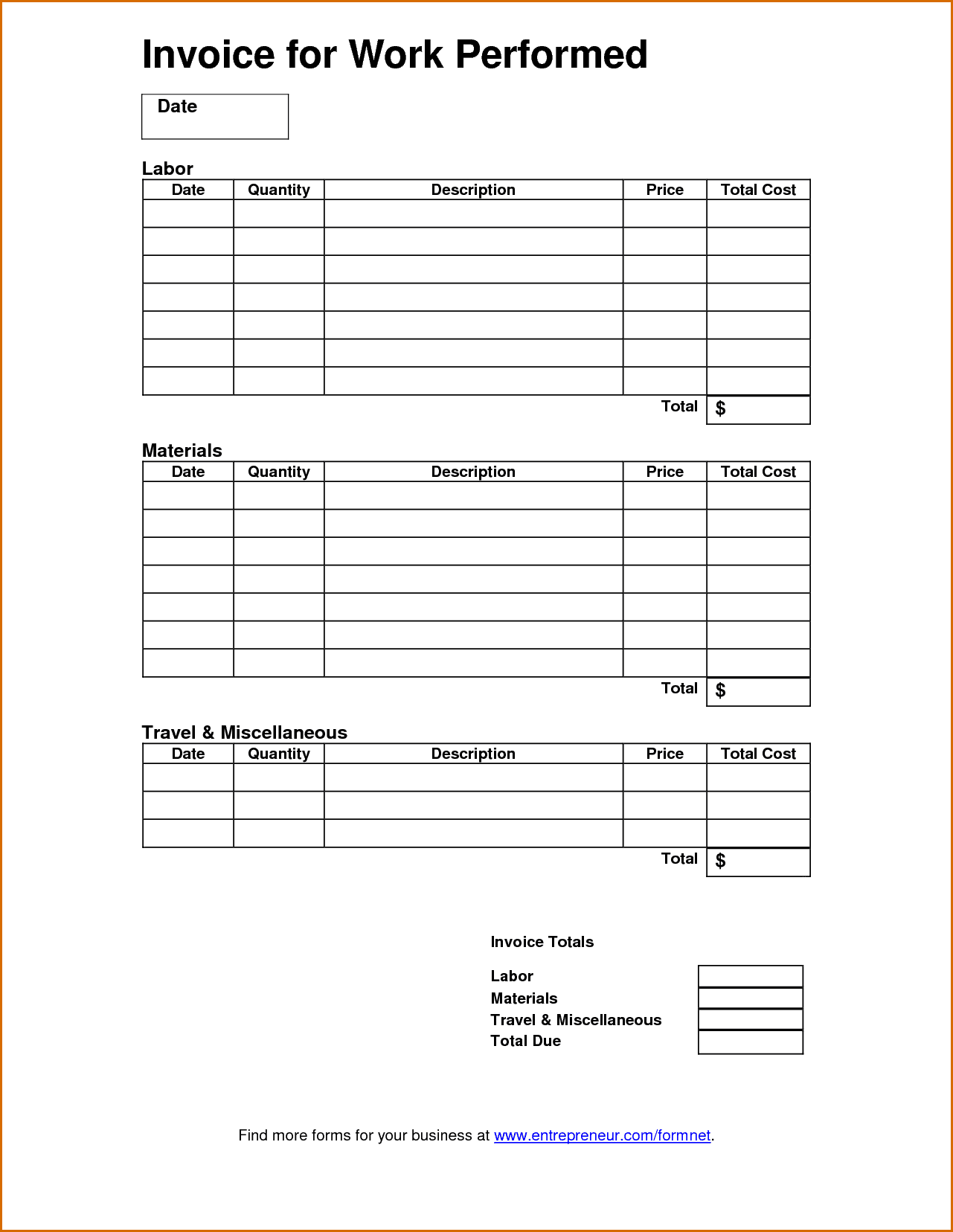 Work Hours Invoice Template Free And Sample Invoice For Consulting Work
