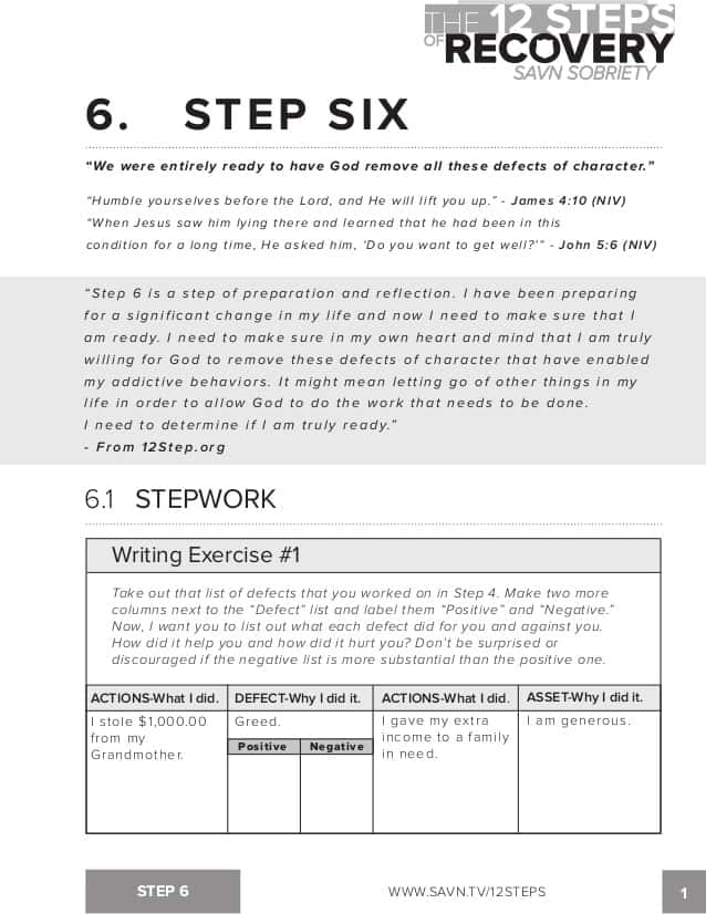 12 Step Worksheets For AA And 12 Step Workbook Download