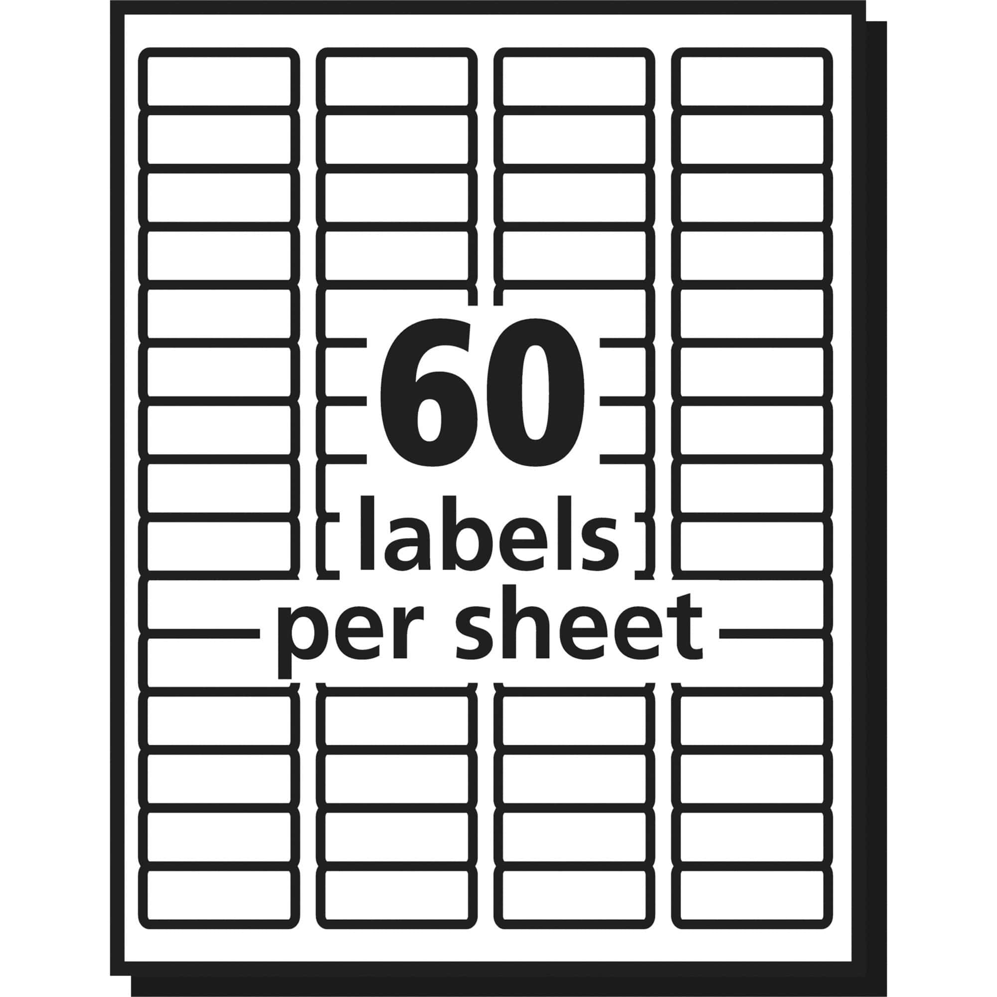 Avery 60 Labels Per Sheet Template And Avery 60 Label Template