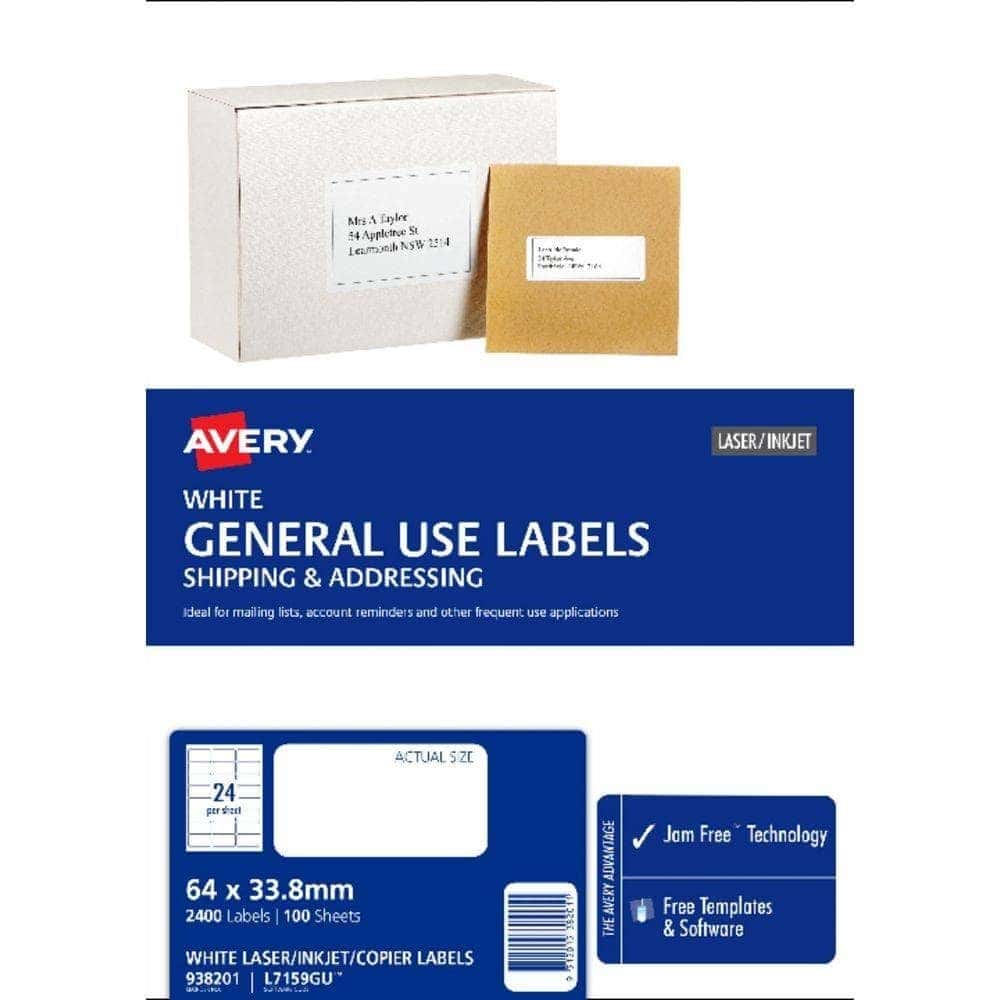 Avery Shipping Labels And Inkjet Label Templates