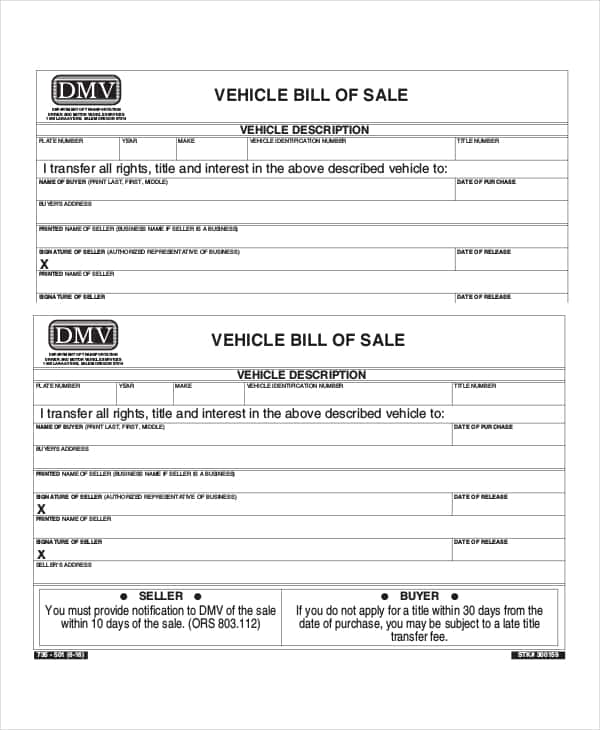 Bill Of Sale Template Kansas And Bill Of Sale Template Personal Property