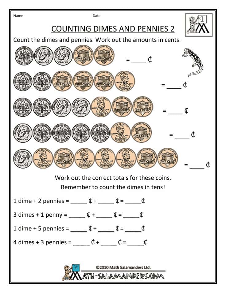 Coin Value And Name Worksheet And Coin Identifier And Value
