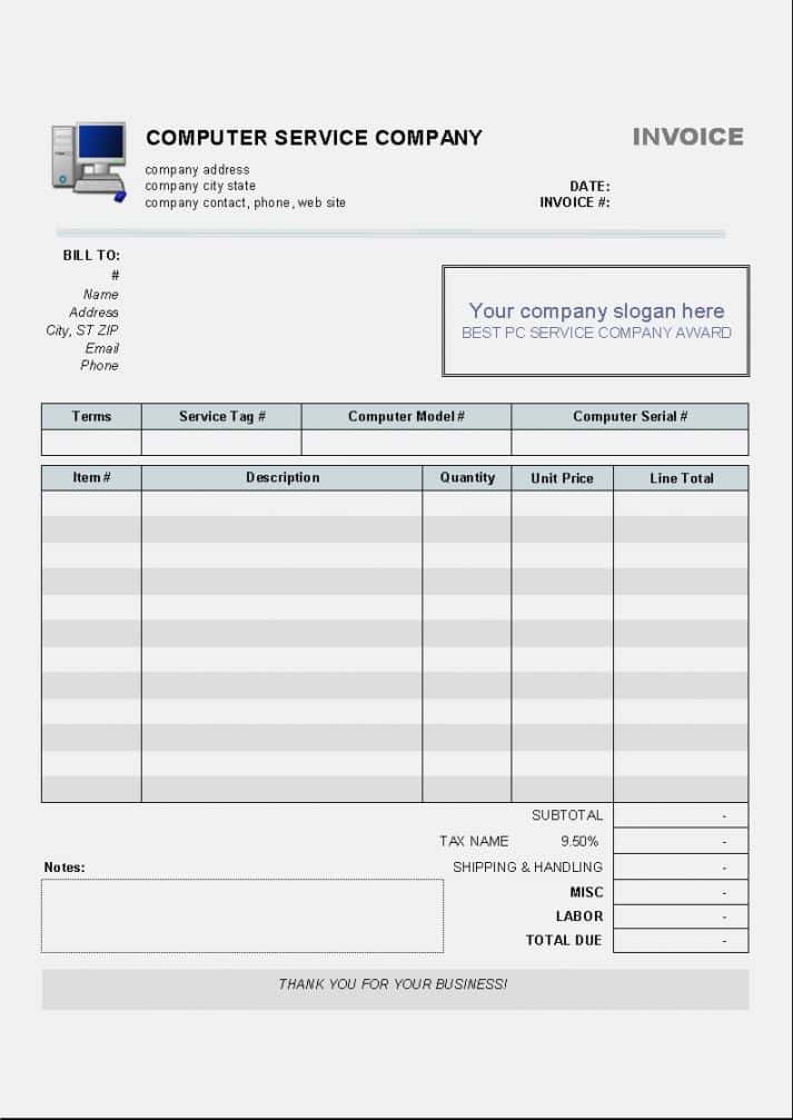 Downloadable Commercial Invoice Template And Download A Invoice Template For Free