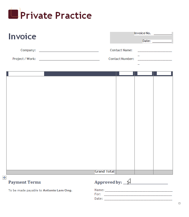Downloadable Invoice Template For Excel And Free Downloadable Blank Invoice Template