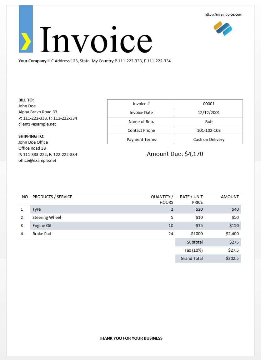 Downloadable Invoice Template For Word And Downloadable Invoice Template Uk