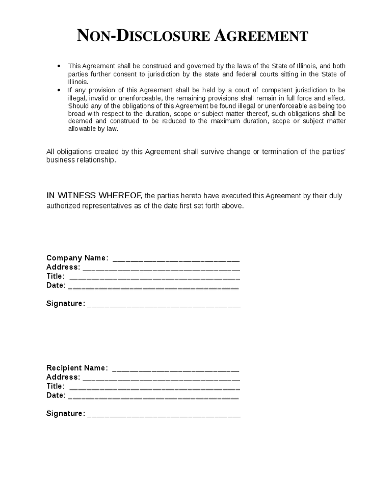 Employee Non Disclosure Agreement Template Uk And Non Disclosure Agreement Template Pdf