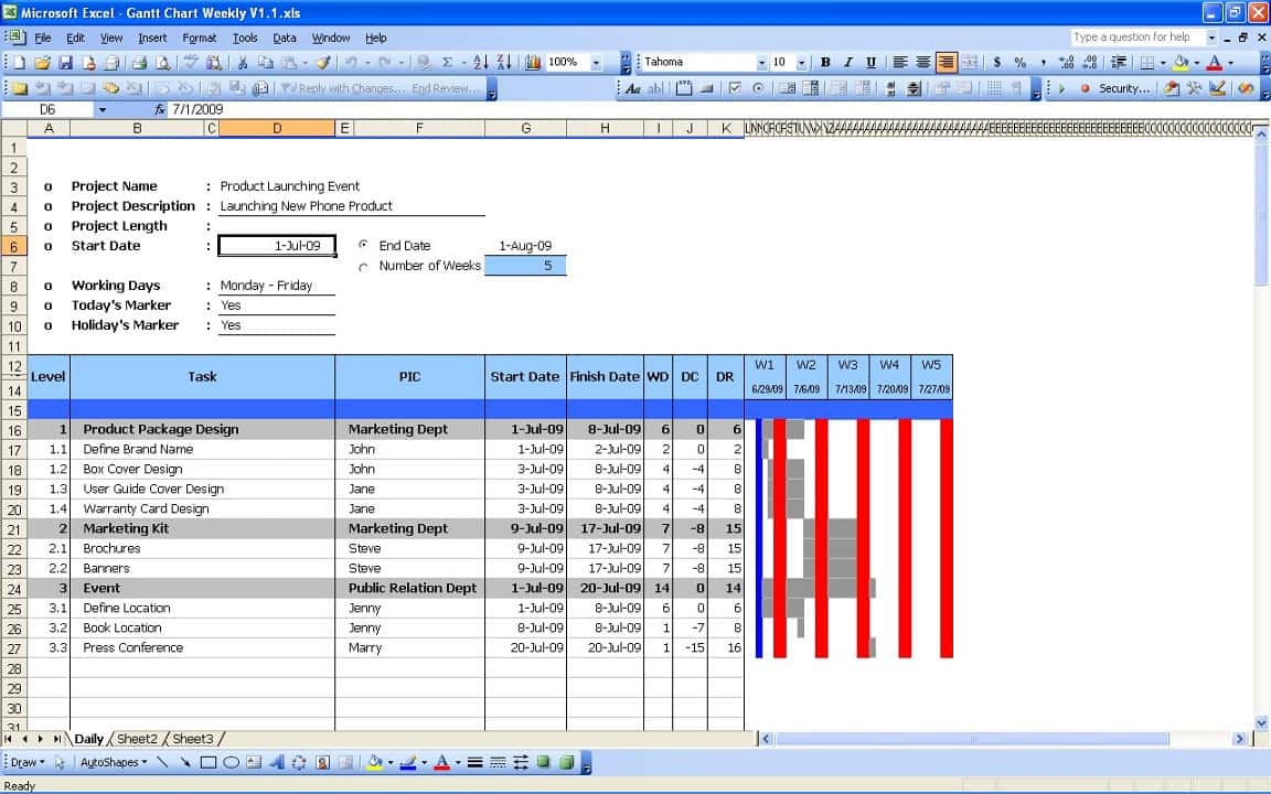 Excel Gantt Chart Template Free And Microsoft Excel Gantt Chart Template Free Download