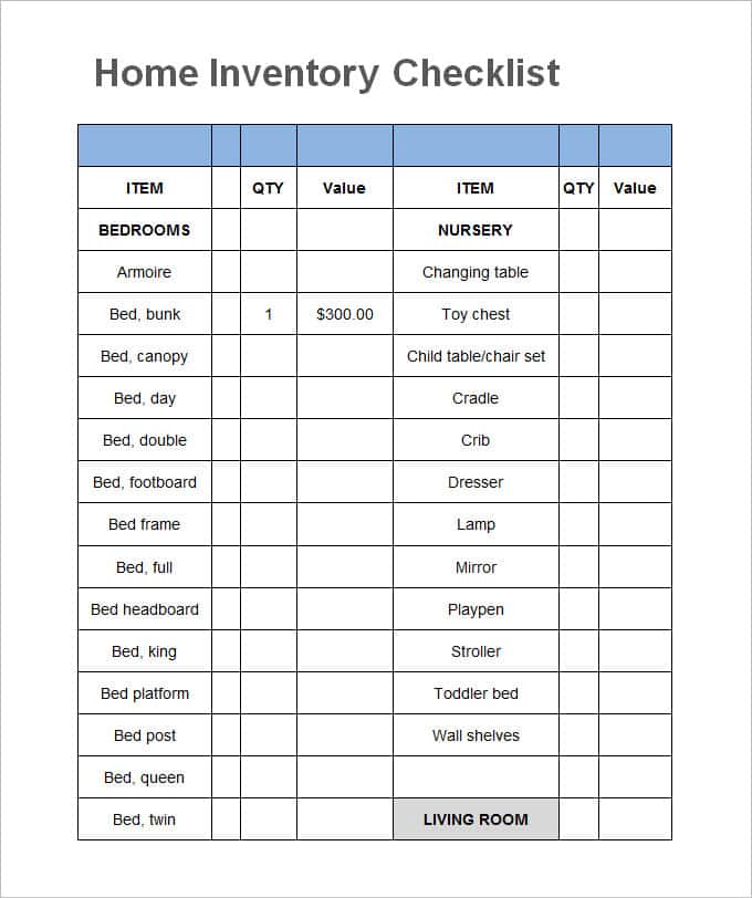 Food Inventory Sheet Printable And Inventory Management Software Free Download