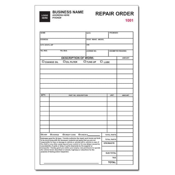 Free Auto Repair Invoice Template And Auto Repair Invoice Template Excel