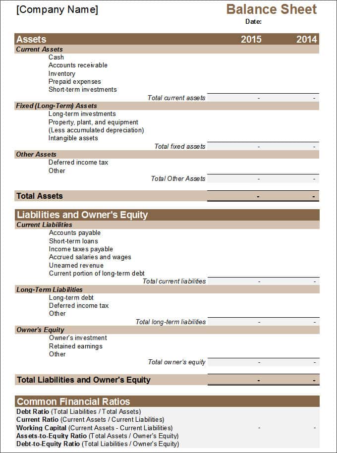 Free Business Financial Statement Template And Financial Statement Template Word
