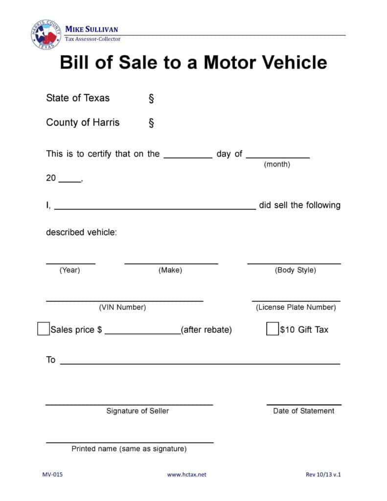 Motor Vehicle Bill Of Sale Template Pdf And Motor Vehicle Bill Of Sale Templates Microsoft Office