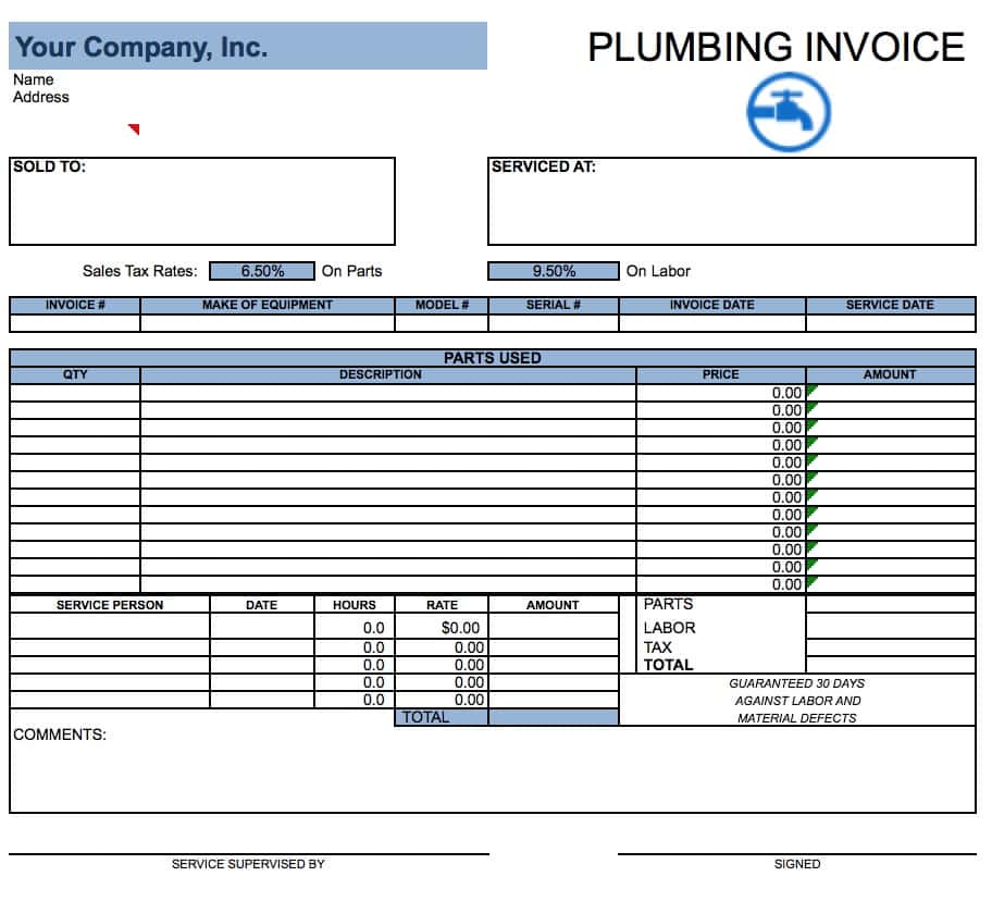 Painting Service Invoice Template And Painting Invoice Forms