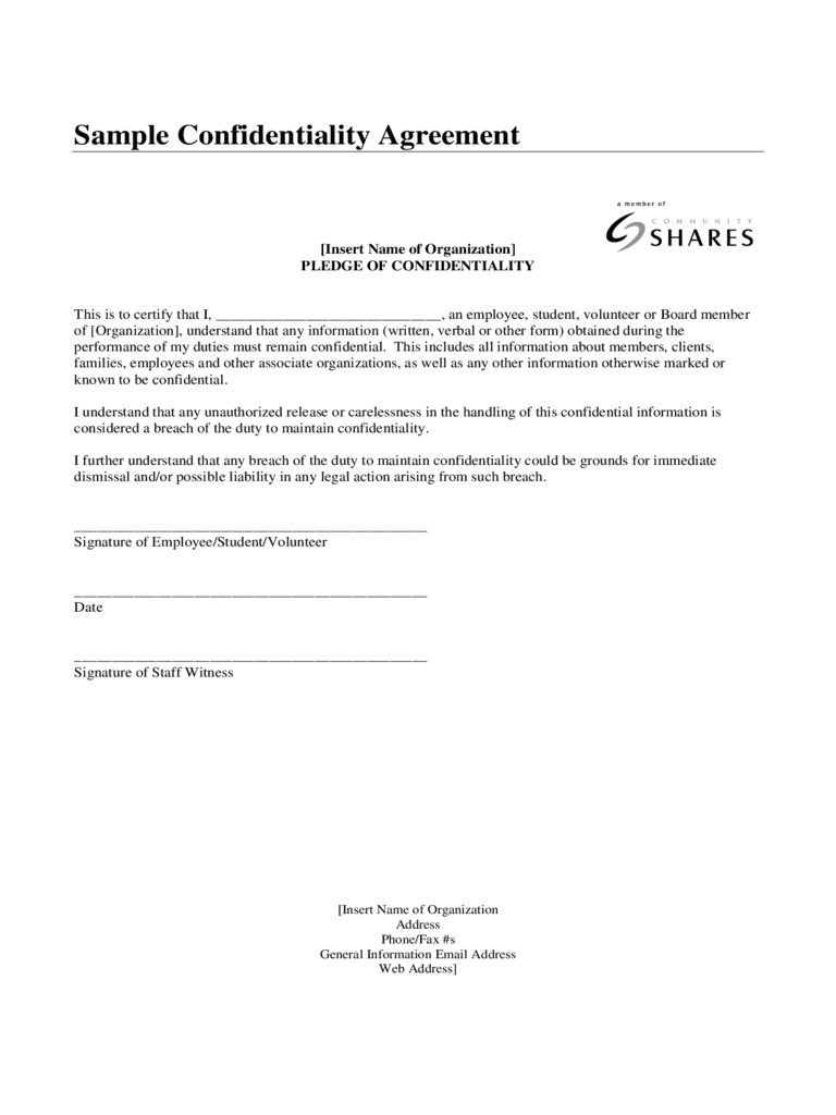 Simple Non Disclosure Agreement Template Word And Non Disclosure Agreement Template In Word