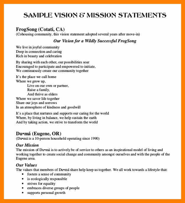 Spiritual Mission Statement Examples And A Christian Mission Statement