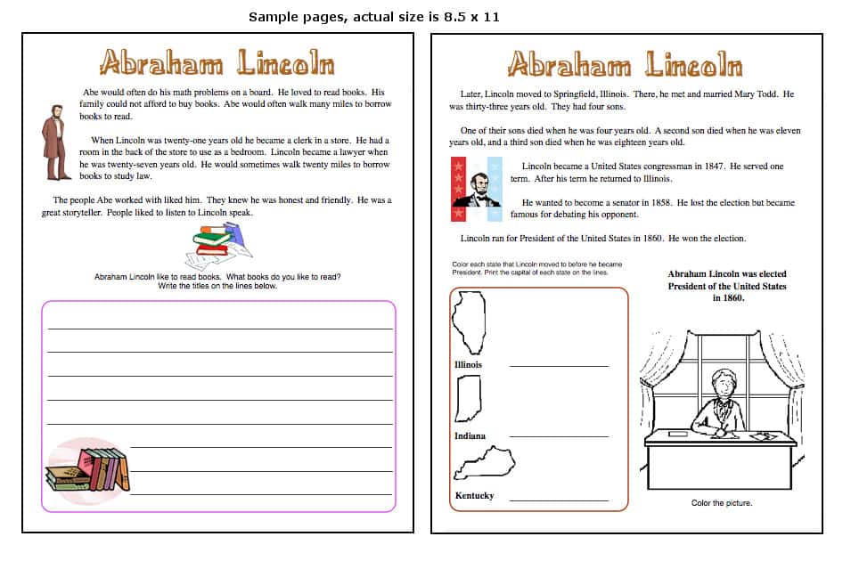 Abraham Lincoln Reading Comprehension 3Rd Grade And K5 Learning Reading Comprehension