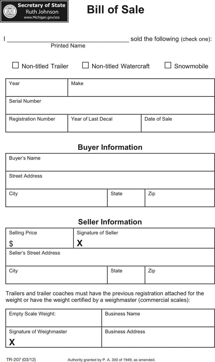 Automobile Bill Of Sale Template Colorado And Colorado Bill Of Sale Personal Property