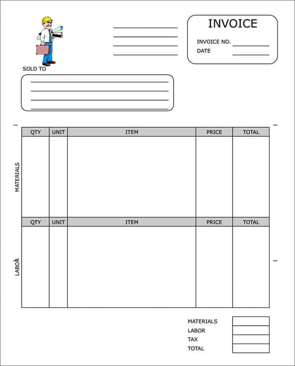 Blank Billing Invoice Template Pdf And Time Billing Invoice Template