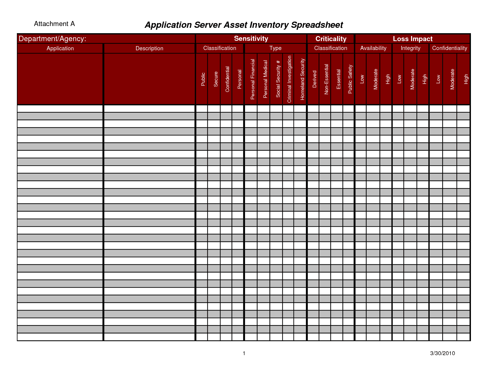 Equipment Inventory Template And Stock Record Keeping Excel Sheet