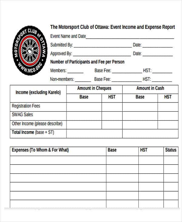 Event Income And Expense Report Template And Event Budget Calculator
