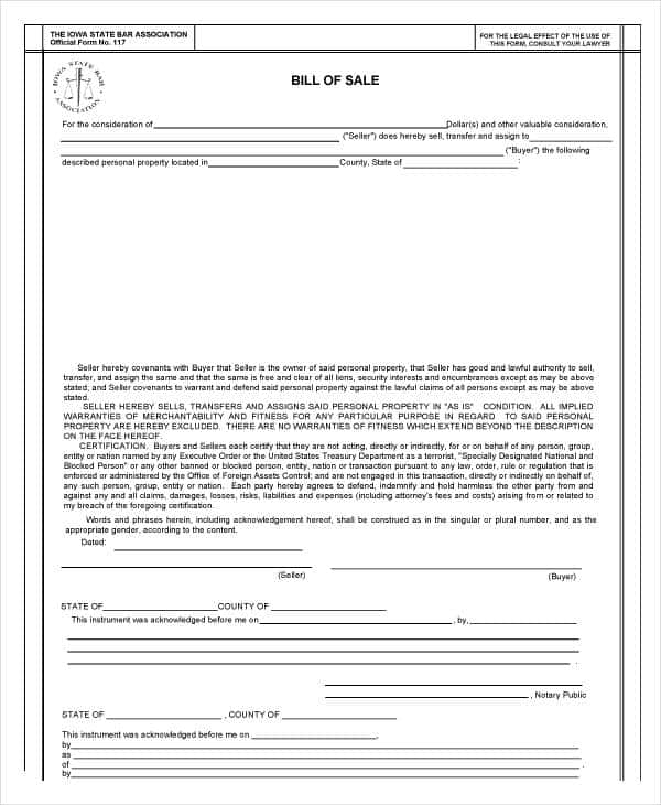 Free Colorado Vehicle Bill Of Sale Template And Printable Bill Of Sale