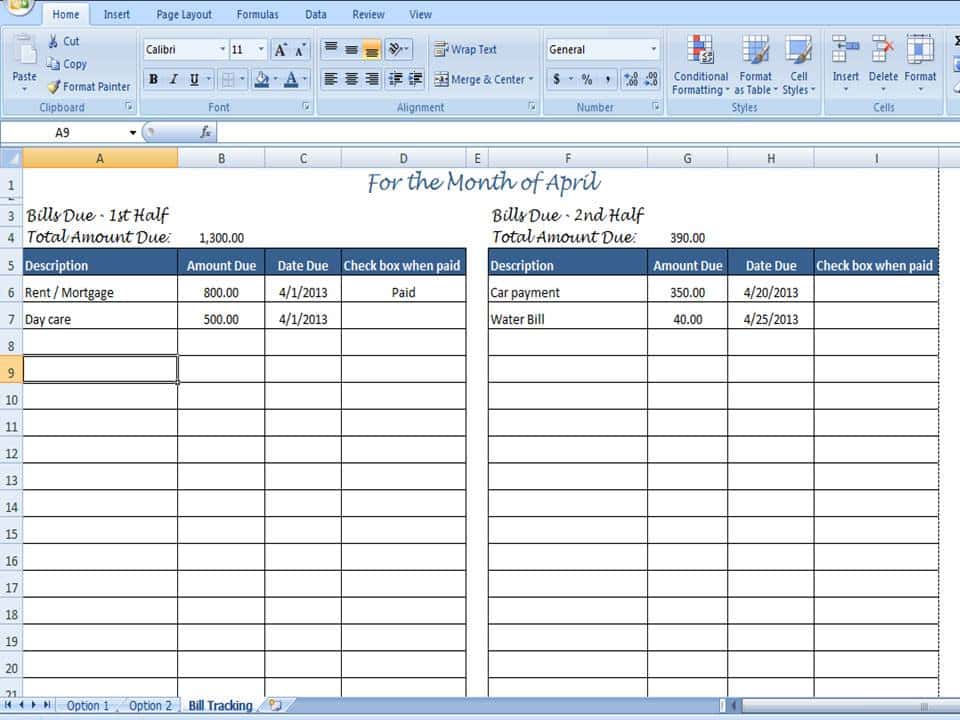Free Printable Monthly Bill Payment Log And Simple Budget Template Excel Free