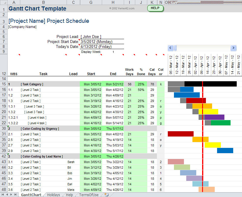 Gantt Chart Template Powerpoint And Free Simple Gantt Chart Template