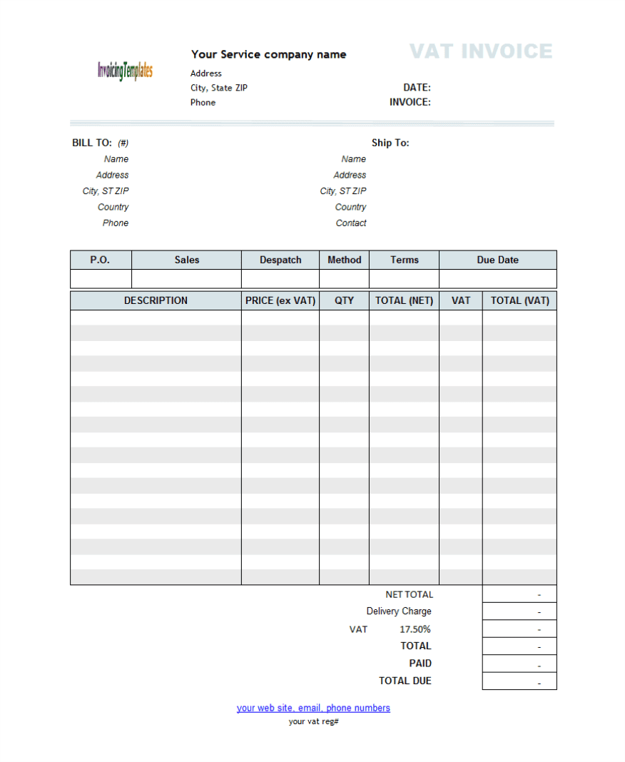 House Cleaning Invoice Free And Electronic Invoice Template